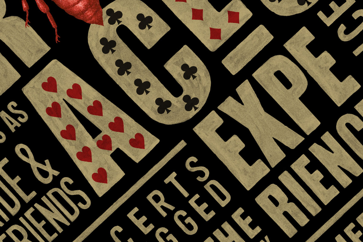 Aces Festival 2026 — apparel graphics and packaging design, hand-drawn artisanal signature by BMD Design.