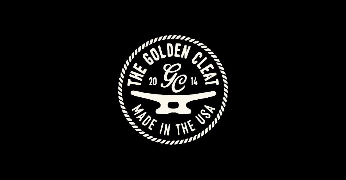 The Golden Cleat — nautical fine jewelry logo by BMD Design