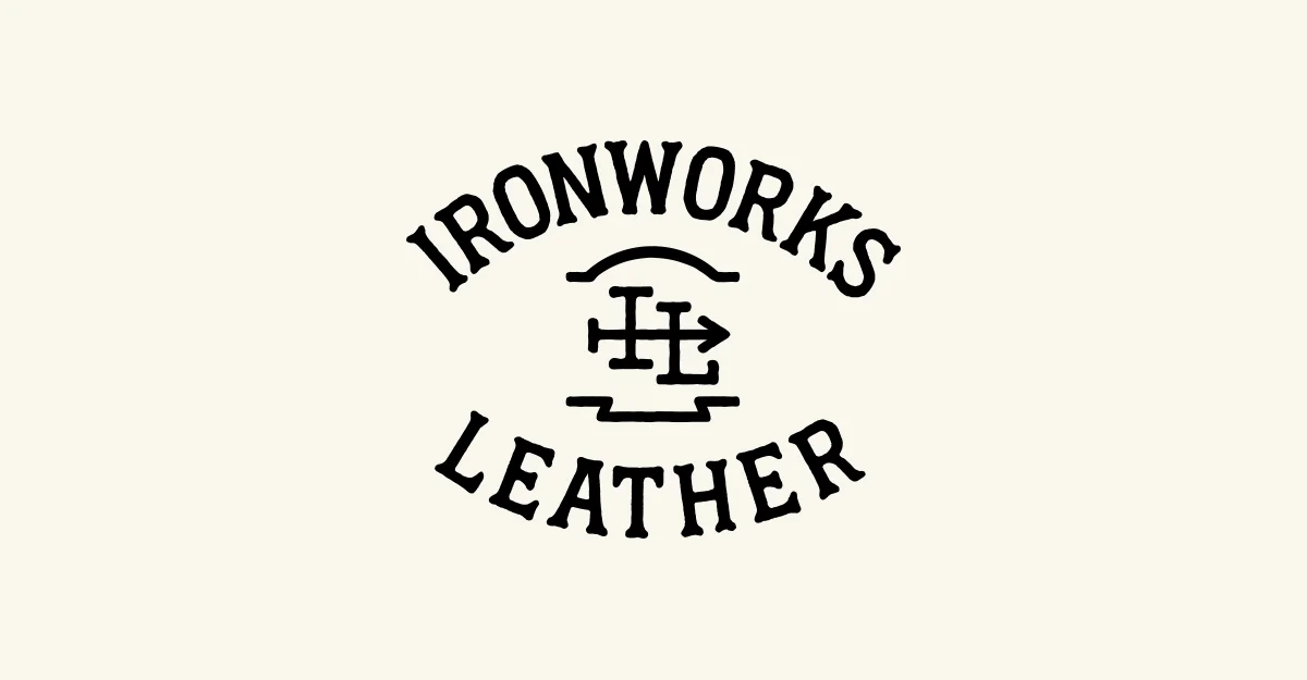 Ironworks Leather — firefighter heritage brand mark by BMD Design