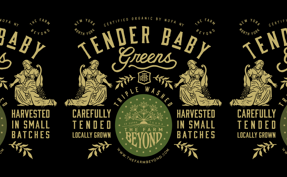 Artisanal food & beverage branding and custom hand-lettering for The Farm New York USA