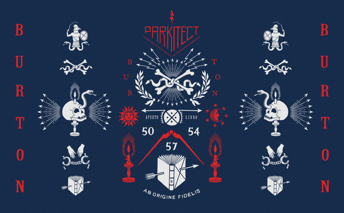 Professional rebranding and custom hand-lettering art for Burton Snowboards USA