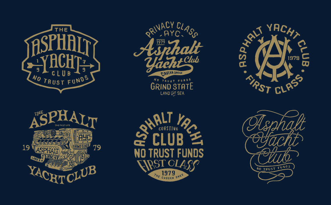 Bespoke high-end automotive typography and lifestyle branding for Asphalt