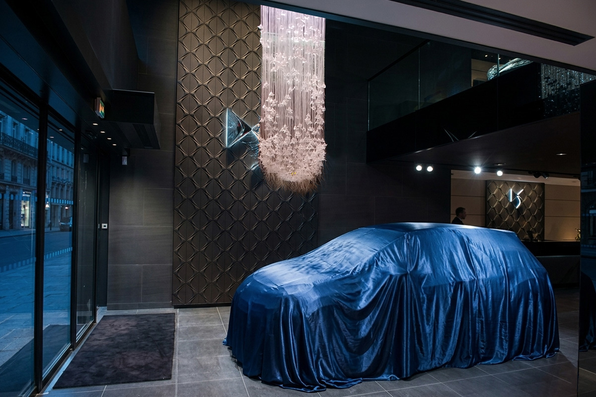 DS exhibition at DS World Paris — hand-drawn typography and illustration by BMD Design.
