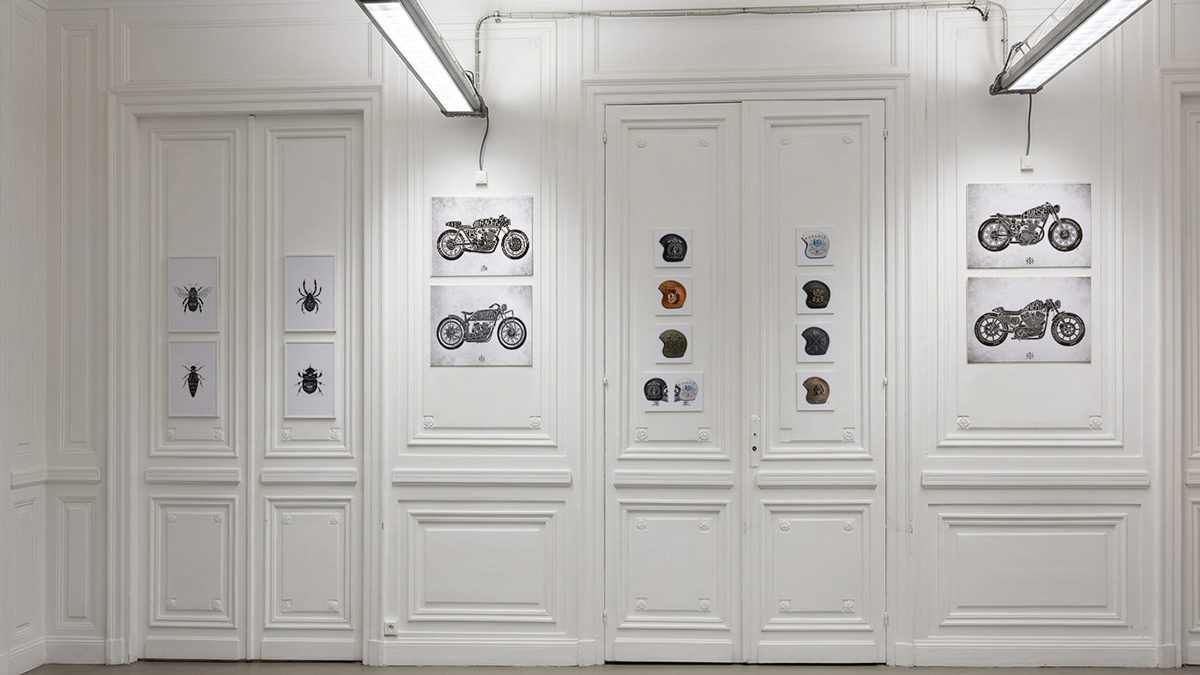 Graphic design exhibition at Sup de Pub school, Bordeaux — hand-drawn lettering and visual identity by BMD Design, 02.