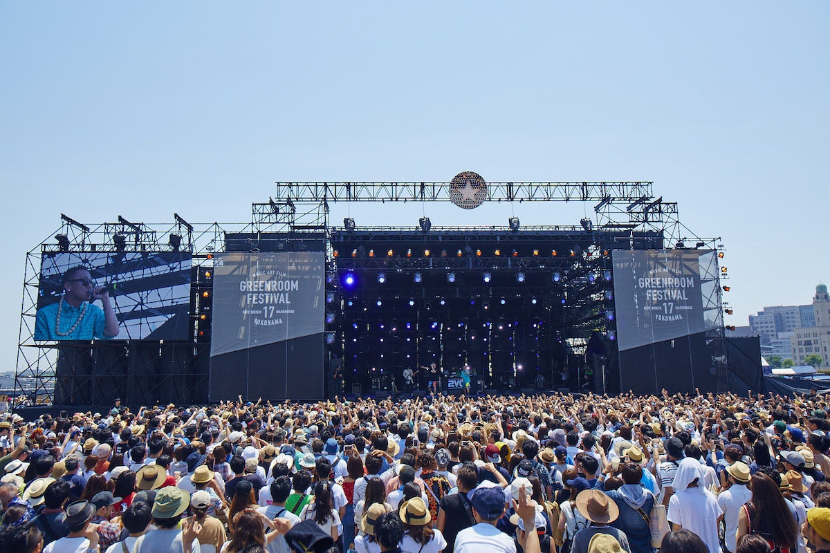 Greenroom Festival 2017 concert visual V7 — surf culture identity by BMD Design.