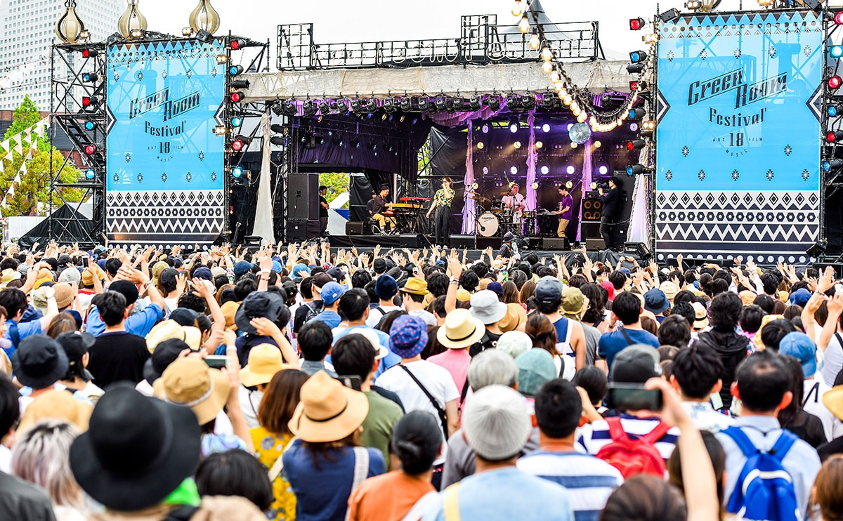 Greenroom Festival 2018 marks and logo V8 — Save The Ocean campaign by BMD Design.