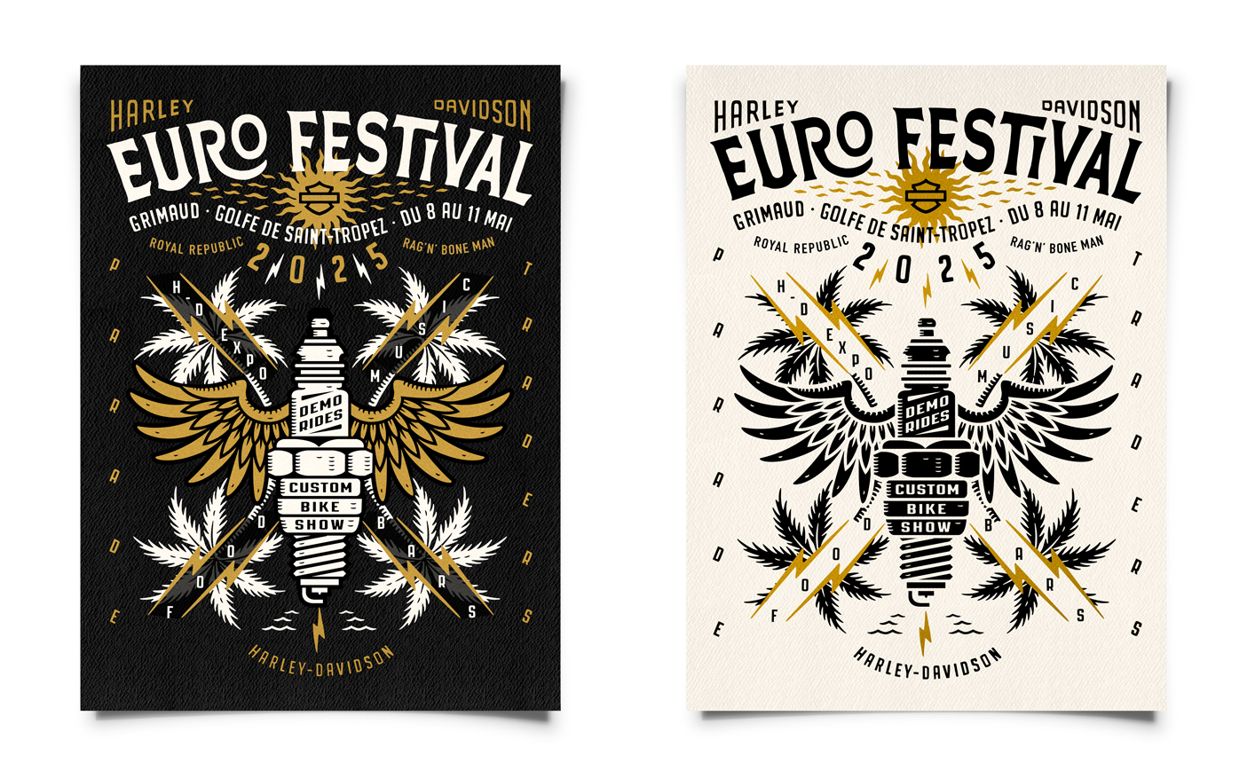 Bespoke event imagery and typographic craftsmanship for Harley-Davidson Europe by BMD Design.