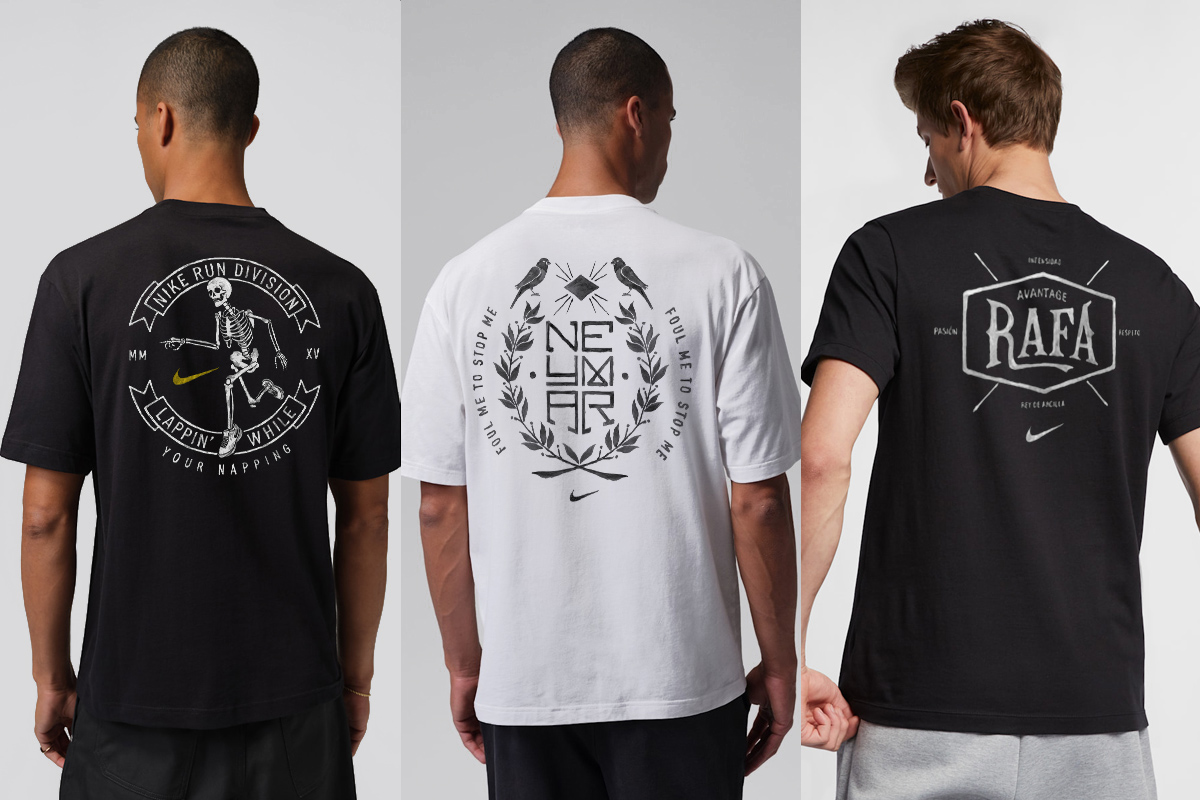 Nike graphic tee collection by BMD Design for Nike Graphic Studio — handcrafted apparel design series