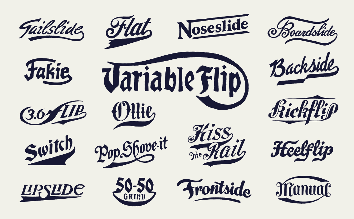 Portfolio Skate — Custom hand-drawn logo — BMD Design