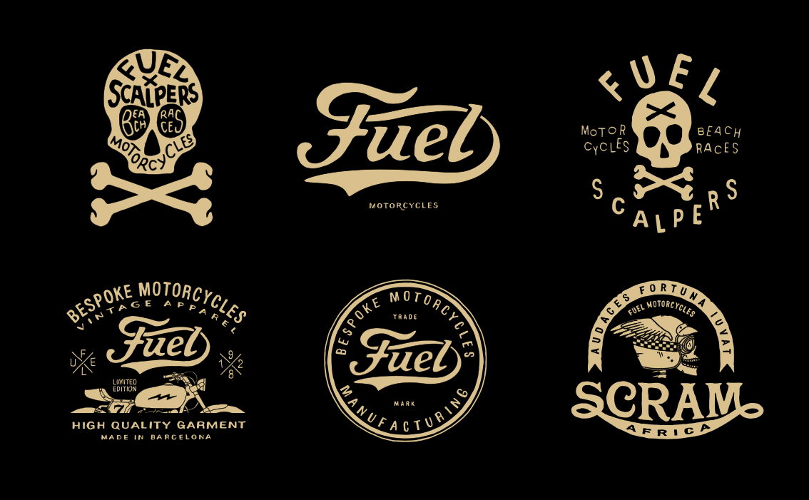 BMD Design, agence de création bordeaux, création logo pour Fuel Motorcycles, Identité visuelle