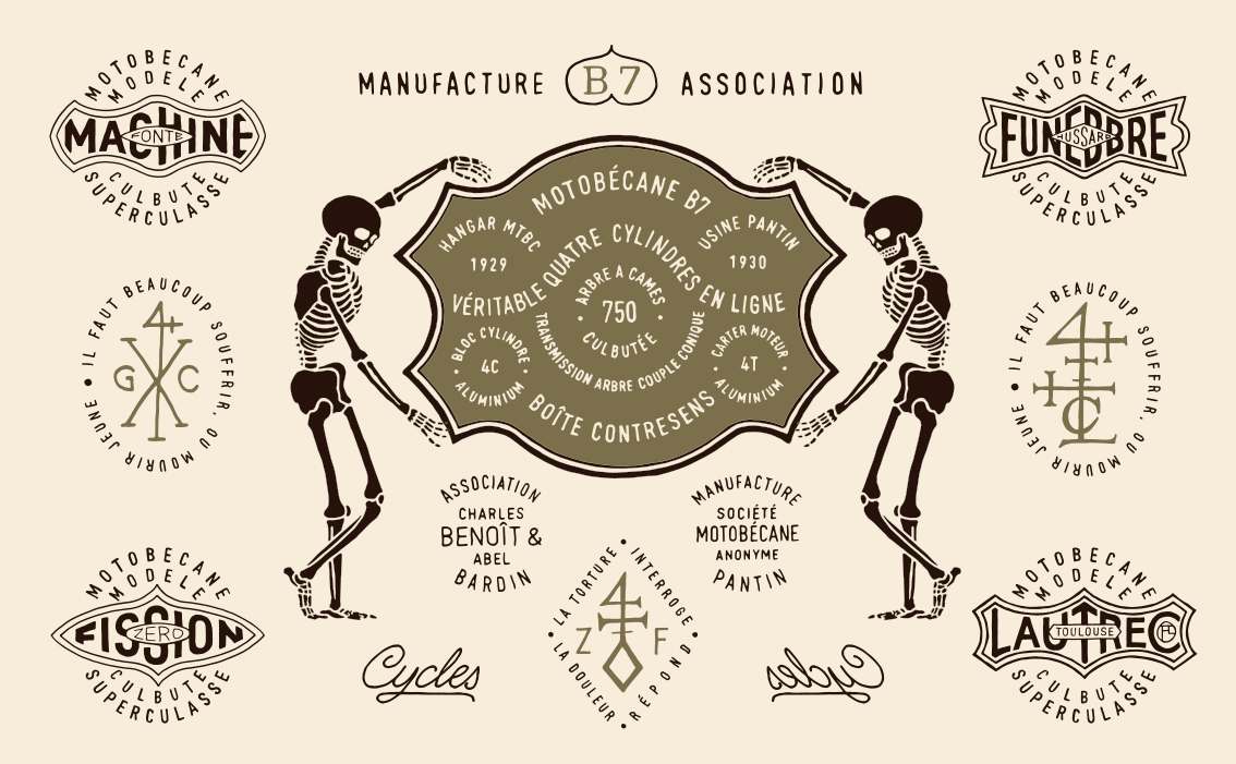 BMD Design, graphiste bordeaux, création logo pour Motobécane, freelance graphic designer
