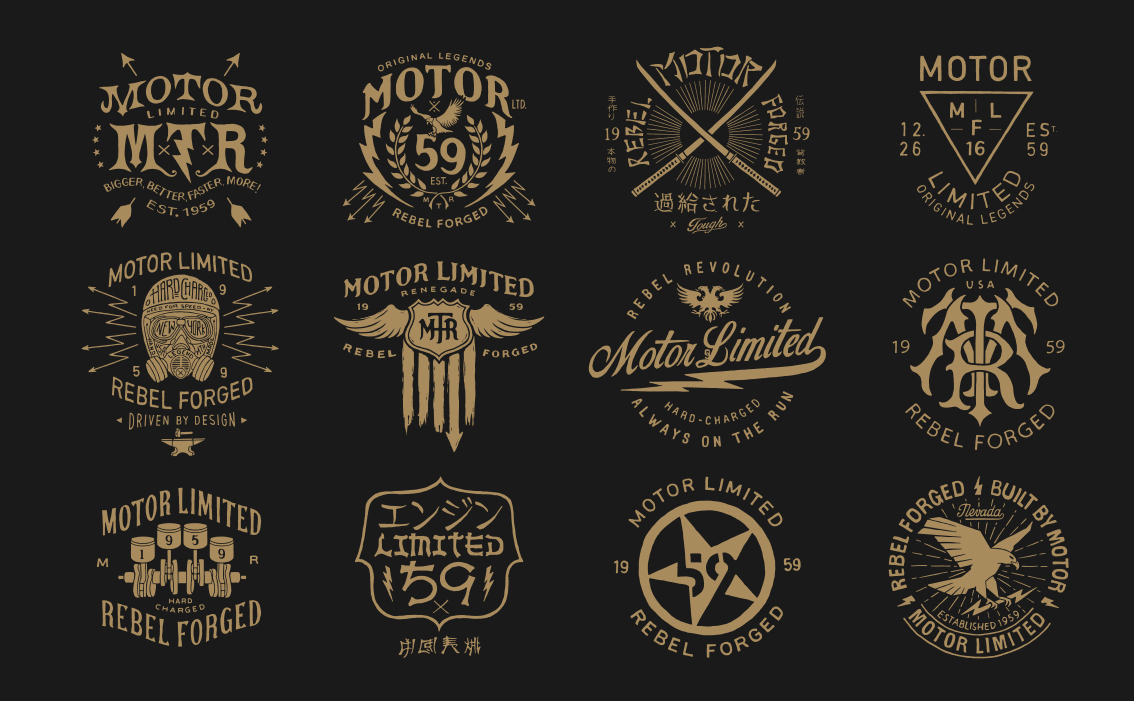 BMD Design, graphiste bordeaux, création logo pour Motor Limited USA, Illustration isométrique