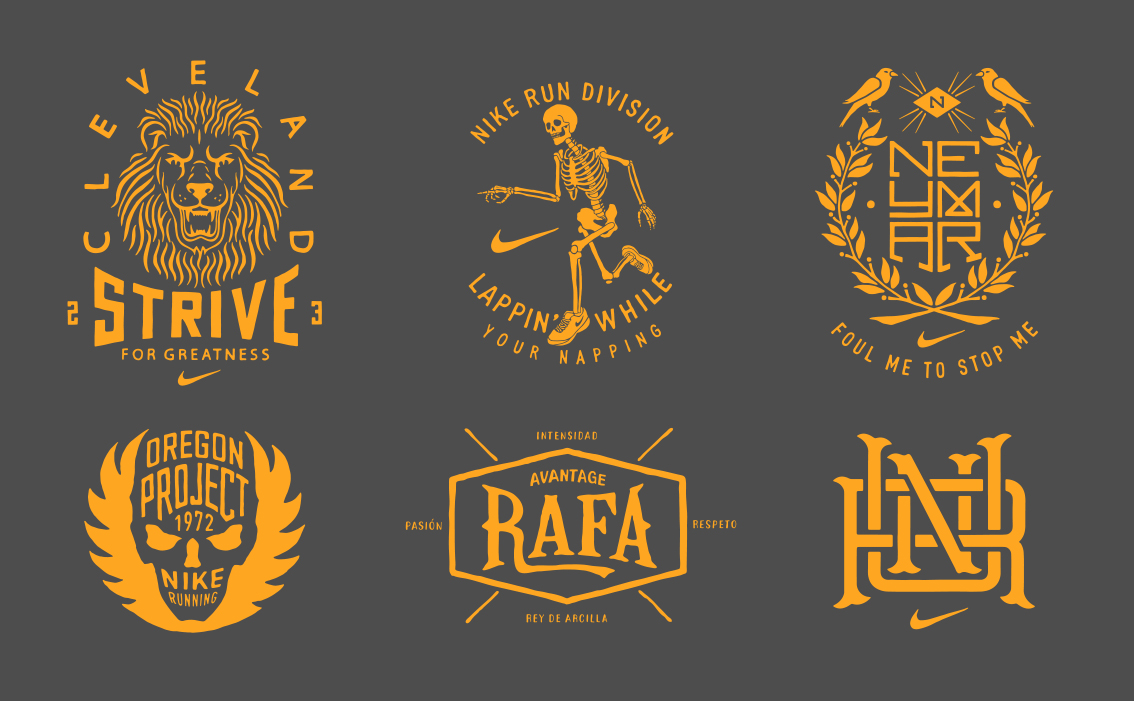 BMD Design, graphiste bordeaux, création logo pour Nike USA, Linogravure