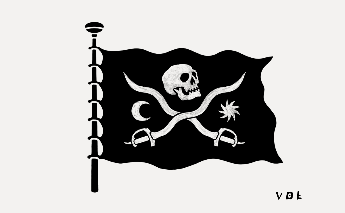 Pirate flag — Golden Age of Piracy illustration by BMD Design
